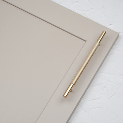 160mm Gold Brass Knurled Cabinet Handle Textured Cupboard Door Drawer T-Bar Pull Wardrobe Furniture Replacement Upcycle