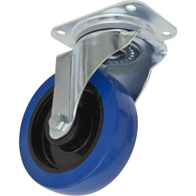 160mm Heavy-Duty Swivel Plate Castor Wheel with Non-Marking Tread