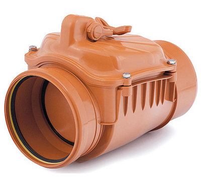 160mm Horizontal Polypropylene Check Non-Return Anti-Flood Waste Valve Backwater Prevented