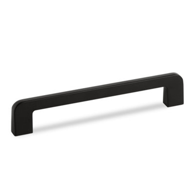 160mm Matt Black Cabinet Handle Curved Dark Kitchen Cupboard Door Drawer Pull Wardrobe Furniture Replacement Upcycle