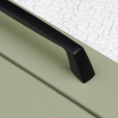 160mm Matt Black Cabinet Handle Dark Kitchen Cupboard Door Drawer Pull Bathroom Bedroom Furniture Replacement Upcycle