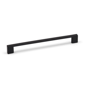 160mm Matt Black Cabinet Handle Slim Square Kitchen Cupboard Door Drawer Pull Bathroom Bedroom Furniture