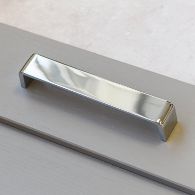 160mm Polished Chrome Cabinet Handle Wide Silver Kitchen Cupboard Door Drawer Pull Wardrobe Furniture Replacement Upcycle