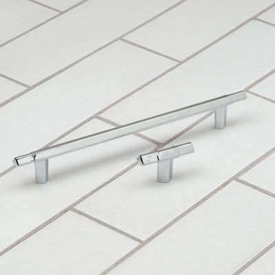 160mm Polished Chrome Triangle Cabinet Handle Pull Silver Kitchen Cupboard Door Drawer