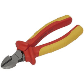 160mm Side Cutter Pliers - Hardened Cutting Edges - Soft Grip - VDE Approved
