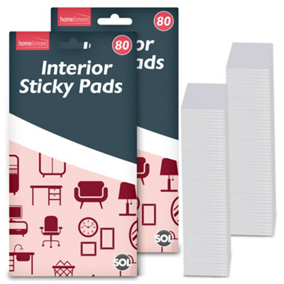 80 Exterior Double Sided Sticky Pads Adhesive Home Garden Indoor