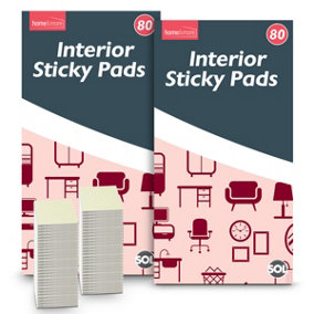 160pcs Interior Sticky Pads 20mm - Double Sided Sticky Pads Heavy Duty - Sticky Foam Pads for Wall Mounting, Card Making & Crafts