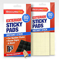 160pk Strong Double Sided Sticky Pads Heavy Duty - 2x2cm - Double