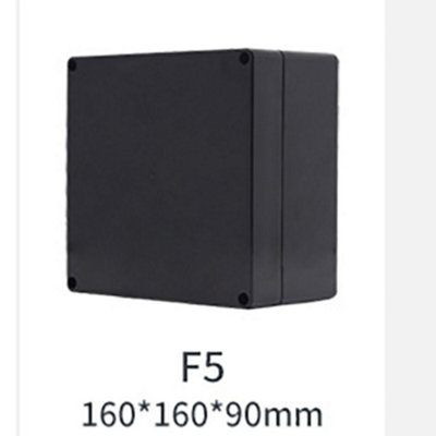 160x160x90mm Waterproof Junction Box ABS Electrical Enclosure Black ...