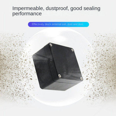160x160x90mm Waterproof Junction Box ABS Electrical Enclosure Black ...