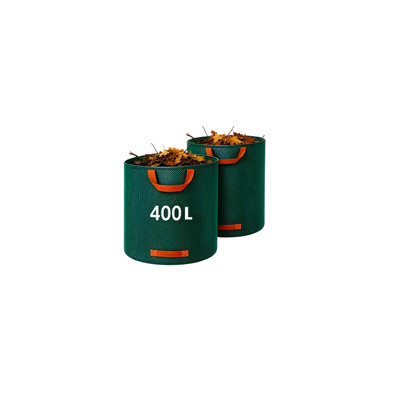 OPTIMAL PRODUCTS 400L Pack Of 2 Garden Waste Bags Refuse Large Heavy Duty Sack Grass Leaves Rubbish Bag from B&Q