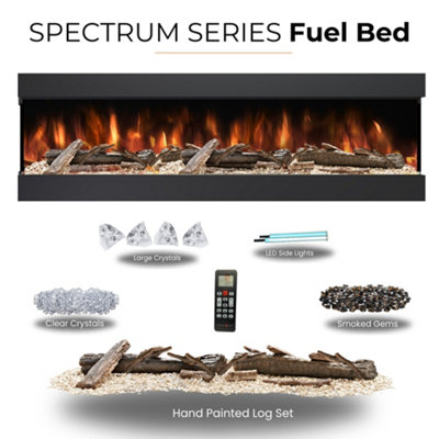 Evolution Fires Pre-Built Media Wall Package 16, 82 Inch Spectrum 3 ...
