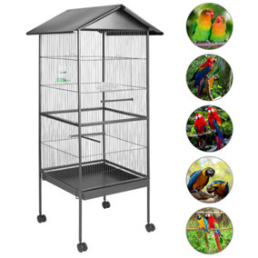162cm Portable Large Bird Cage Metal Aviary Indoor Outdoor Parrot Macaw Canary