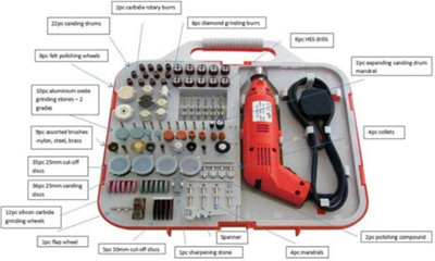 162pc 130w Electric Mini Rotary Drill And Bit Set Hobbyist