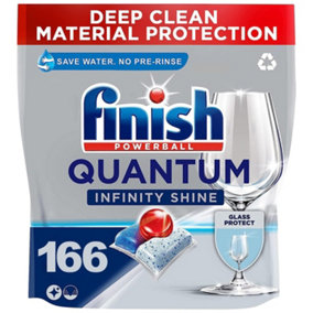 166 x Finish Quantum Infinity Shine Regular Dishwasher Tablets Bulk
