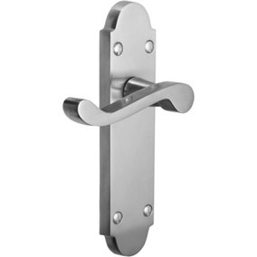 168mm Vision Indus Shaped Scroll Lever Latch Handles  - Polished Chrome