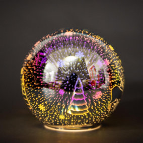 16cm Christmas Cystal Ball D Colorful Table Light Led Globe / Forest