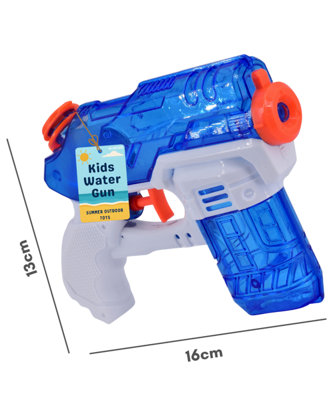 16cm Kids Water Pistols Toy Gun - Clear Colour - 3 Pack
