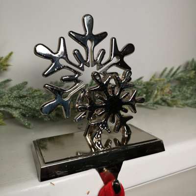 16cm Premier Christmas Stocking Hanger Decoration in Snowflake Design Price Comparisons | Compare The Build