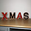 16cm Rustic Wooden XMAS Letters Christmas Decoration