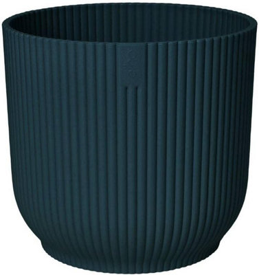 16cm Vibes Fold Round Flower Pot - Blue