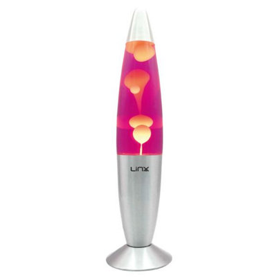 16inch Aluminium Wax Melting Mood Light Lava Lamp - Pink / White