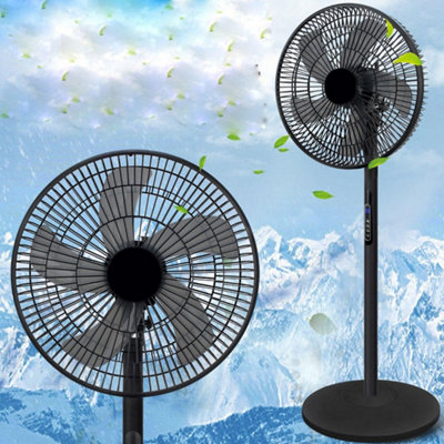 16Inch Oscillating Pedestal Fan With Remote 3-Speed Adjustable Height