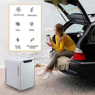 16L Dual-Use Mini Refrigerator with Glass Door - 3