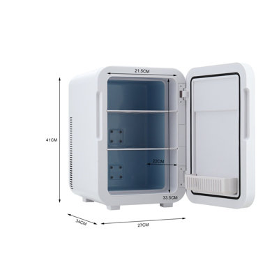 16L Dual-Use Mini Refrigerator with Glass Door - 9