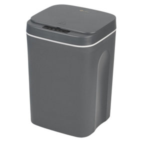 16L Grey Automatic Trash Can Smart Motion Sensor Waste Bin Rubbish Bathroom Trashcan