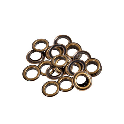 16mm Eyelets with Washers, Bronze - 100pcs