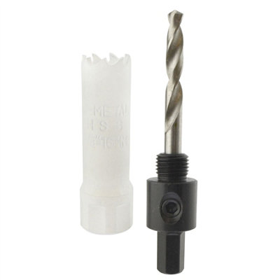 AB Tools 102mm HSS Hole Saw Kit With Bi-Metal Blade And Drill Arbor – Cuts Steel, Plastic, Aluminum