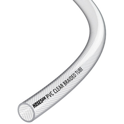 1 Inch ID Clear Reinforced Tubing With Steel Wire – 6.5FT Vacuum Hose For Water Pump, Drain, Suction