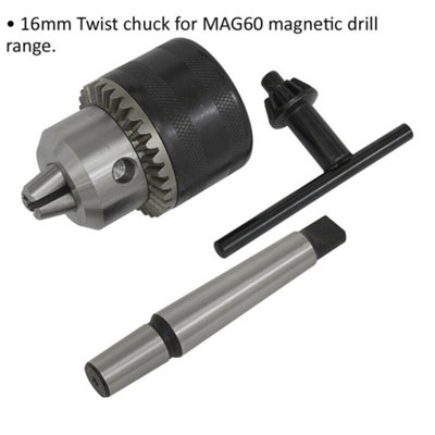 16mm Magnetic Twist Drill Chuck - Suitable for ys05391 ys05392 ys05393 & ys05394