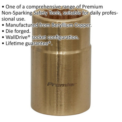 16mm Non-Sparking WallDrive Socket - Premium Beryllium Copper Tool