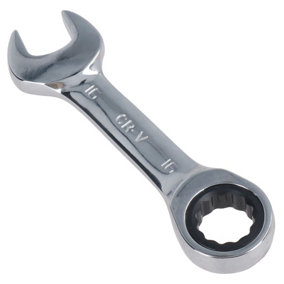 16mm Stubby Ratchet Combination Spanner Metric Wrench 72 Teeth SPN09
