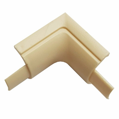 16mm x 8mm Magnolia Smooth Fit Right Angled Internal Trunking Adapter Ceilings