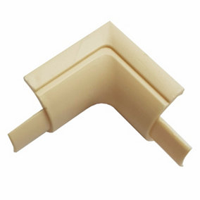 16mm x 8mm Magnolia Smooth Fit Right Angled Internal Trunking Adapter Ceilings