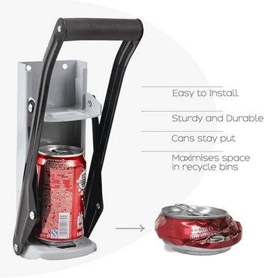 500 Ml Kan Crusher Rood Staal Rubberen Handvat Pla Fles Recycling Tool Met Opener Geschikt Voor 16 Oz En 12oz Blikjes Of Tins