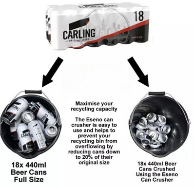 16OZ 500ML LARGE TIN CAN CRUSHER WALL MOUNTED RECYCLING TOOL BOTTLE OPENER