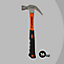 16oz Fibre Shafted Claw Hammer with Rubber Grip Handle