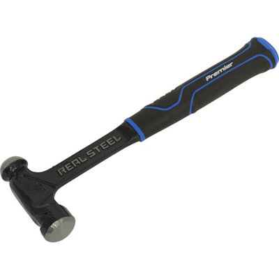 16oz Steel Ball Pein Hammer with Shock Reducing Grip for Comfort and ...