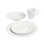 16Pc Dinner Set Bowl Plate Mug Soup Side Porcelain Cup Gift Kitchen Dining Plain
