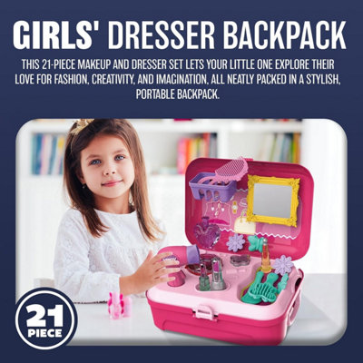 16Pc Girls Unicorn Fantasy Toy Set Backpack Role Play Kit Childrens Kids Xmas - 3