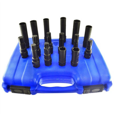 16 PC Locking Lug Nut Master Key Set Wheel Tire Lug Removal Socket Tool Kit US E - Foto 6