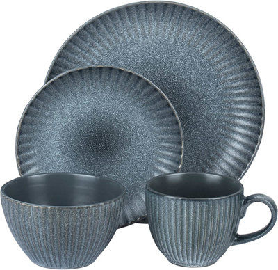 Grey deals plates set