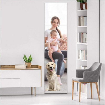 16Pcs 30X30cm Mirror Tiles Wall Sticker Square Self Adhesive Stick On ...