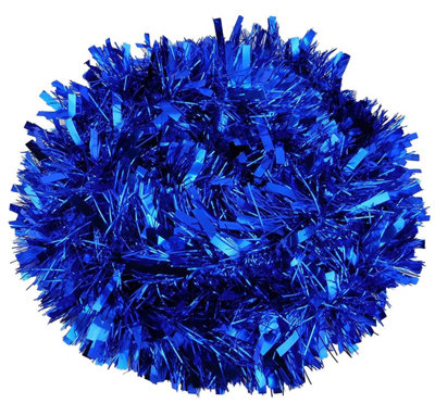 16Pcs Blue Tinsel Tree Decoration 1.8m