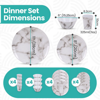 Melamine dinnerware 2024 sets for 8