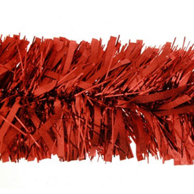 16Pcs Red Tinsel Tree Decoration 1.8m